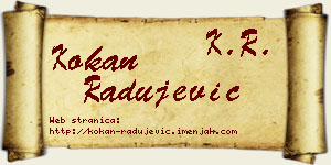 Kokan Radujević vizit kartica